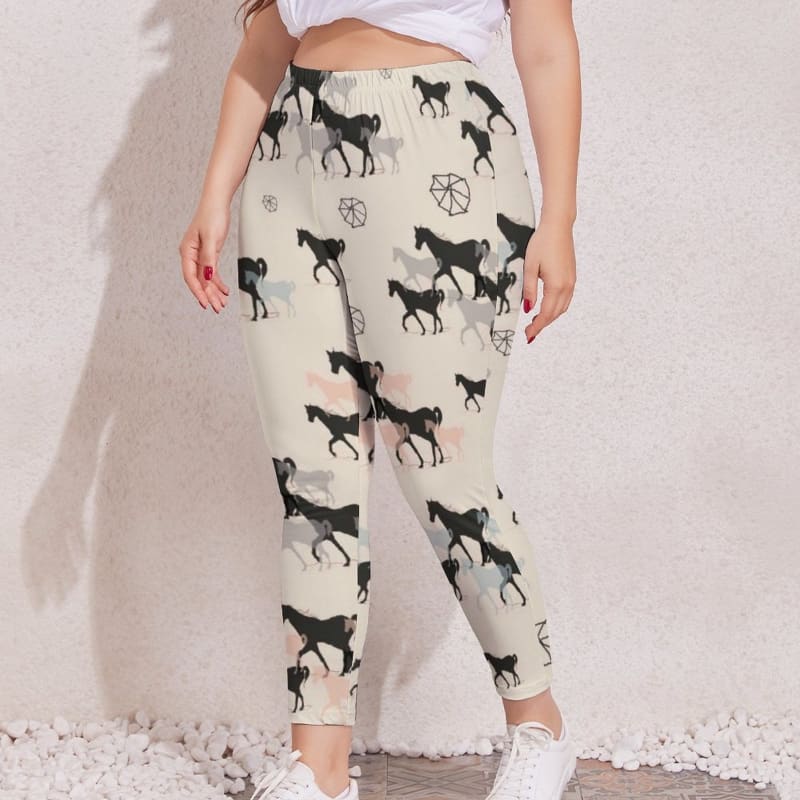 Girl’s horse print leggings - Dream Horse