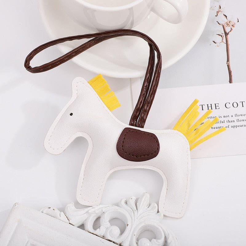 Leather equestrian keychain - Dream Horse